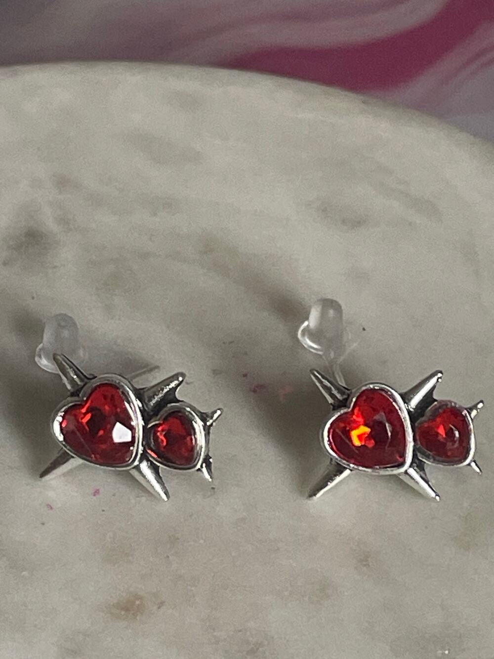 Stud earrings cross gothic punk